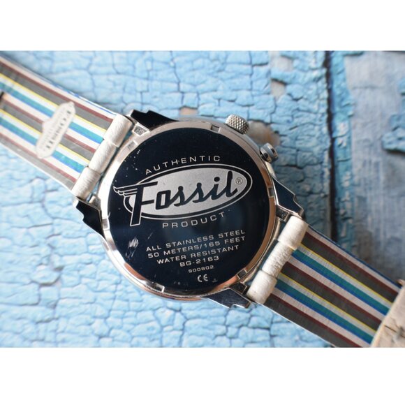 Preowned Fossil Women’s Watch | White Leather Strap | Classic Analog Timepiece main image 14